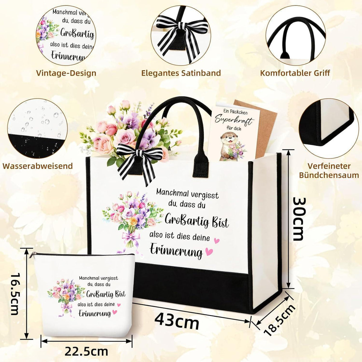 Geschenkset für Frauen – 8tlg. Mutmacher Geschenk mit Grußkarte
