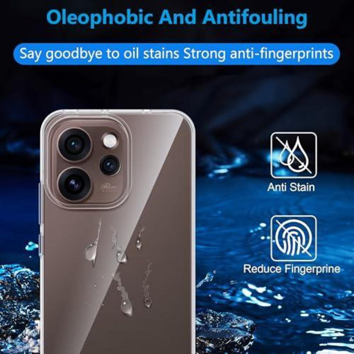 Oppo Reno 15 Pro 5G Hülle mit Schutzfolie, Transparent