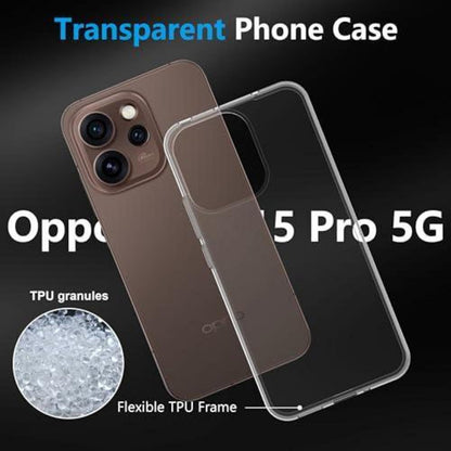 Oppo Reno 15 Pro 5G Hülle mit Schutzfolie, Transparent