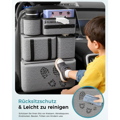 Autositz Organizer mit MOLLE-System – Grau