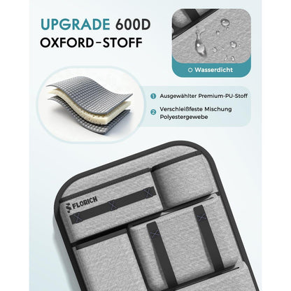 Autositz Organizer mit MOLLE-System – Grau