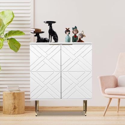 Weißes Sideboard mit Fächern – Anrichte & Stauraumschrank