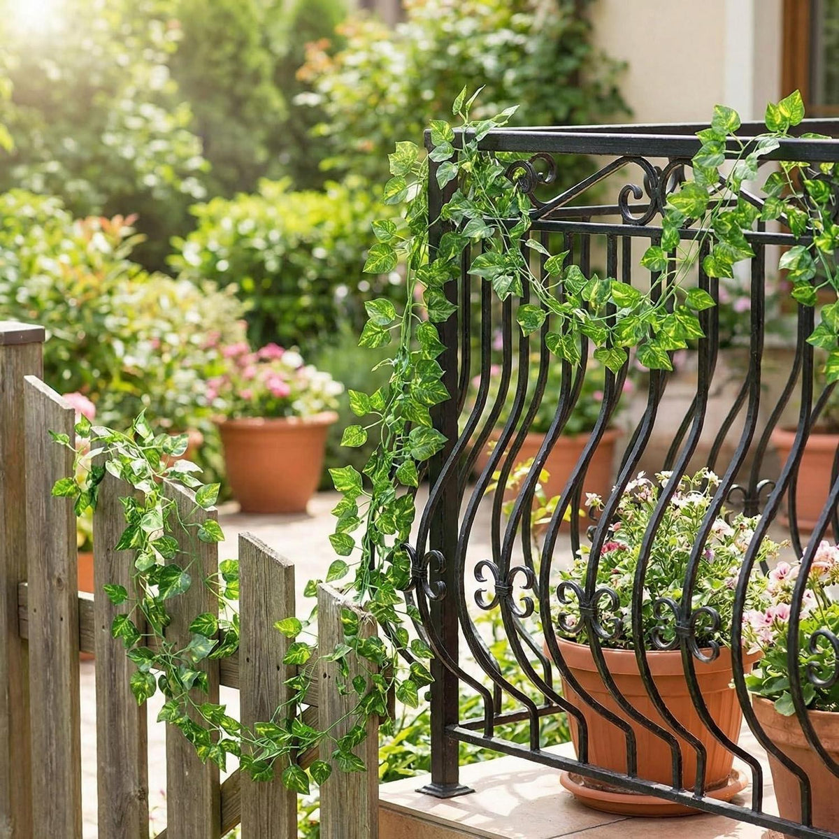 12x Efeu Girlande Künstlich – 25.2m Deko für Wand & Garten