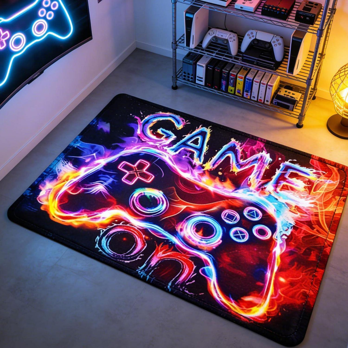 Gaming Teppich Controller Design – Rutschfest & Weich 80x120cm