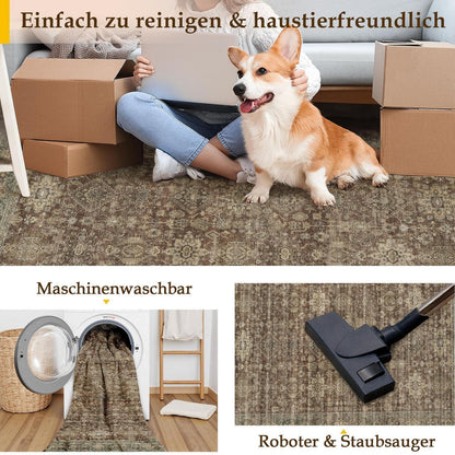 Vintage Teppich Rot 200x300cm - Wohnzimmer & Schlafzimmer