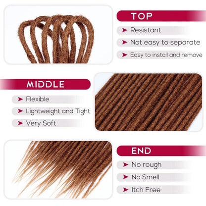 24 Zoll Dreadlock Extensions – Handgefertigte Locs für Hippie-Look