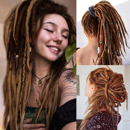 24 Zoll Dreadlock Extensions – Handgefertigte Locs für Hippie-Look
