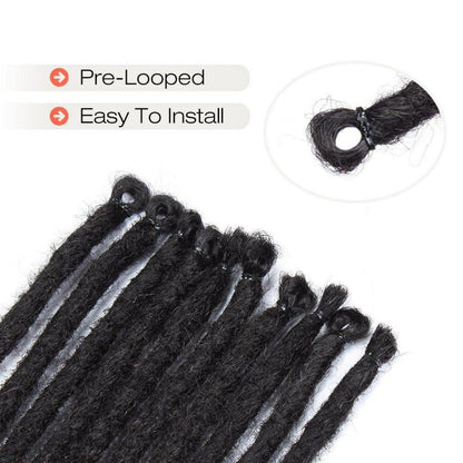 24 Zoll Dreadlock Extensions – Handgefertigte Locs Schwarz zu Platin