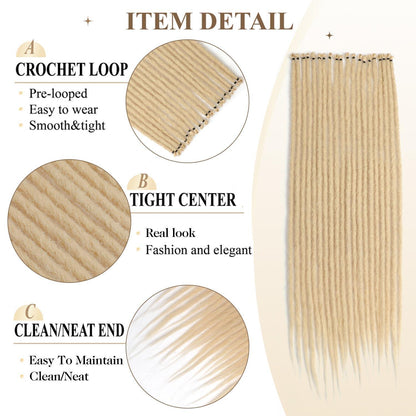 24 Zoll Dreadlock Extensions Blond – Handgefertigte Haarverlängerung