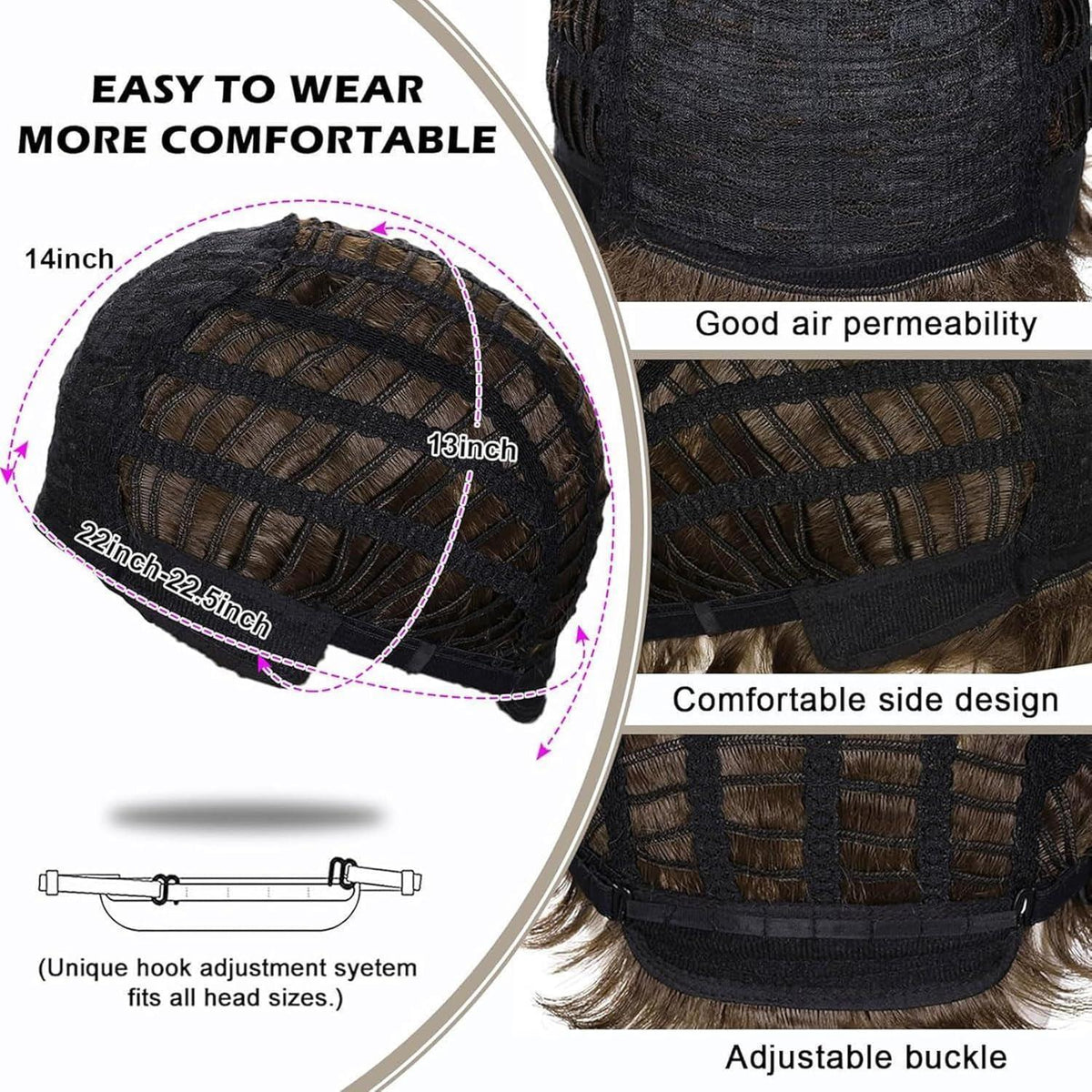 Braune lange Lockenperücke Männer – Punk Rock Cosplay Perücke