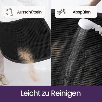 Fußmatte Schwarz 120x180 cm - Rutschfest & Schmutzfang