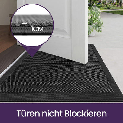 Fußmatte dunkelgrau 120x180 cm – rutschfest & Schmutzfang