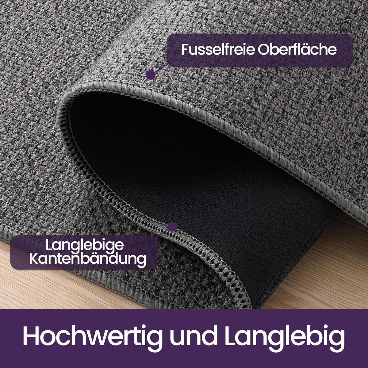 Graue Fußmatte Innen 120x180 cm – Rutschfest & Sauberlauf