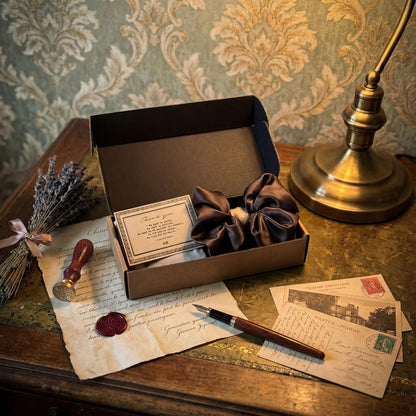 Wildschweinborsten Haarbürsten Set mit Satin Scrunchies & Geschenkbox