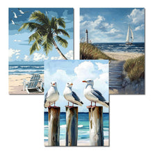 Strand Diamond Painting 3er Set 5D Landschaft Mosaik Bausatz