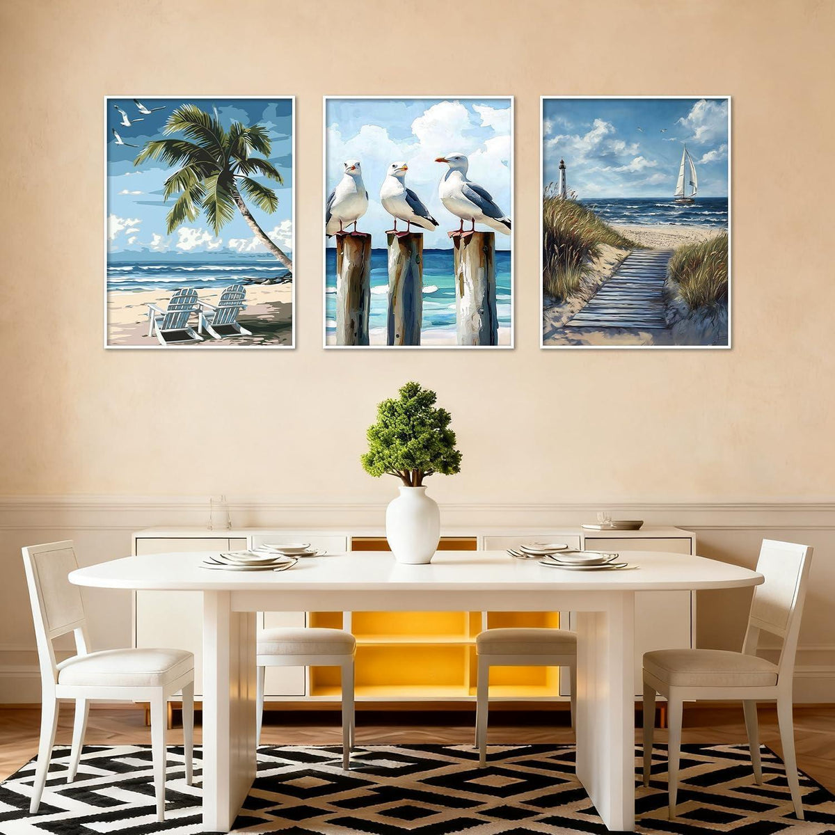 Strand Diamond Painting 3er Set 5D Landschaft Mosaik Bausatz