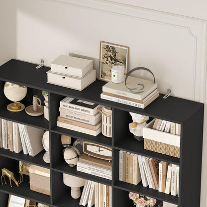 Hochschrank mit Türen & 15 Fächern – Bücherregal 209 cm