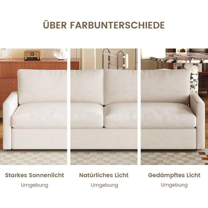 3-Sitzer Stoffsofa Cremeweiß – Modernes Wohnzimmer Sofa