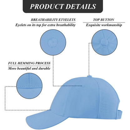 Damen Pferdeschwanz Baseball Cap – Einstellbar & Himmelblau