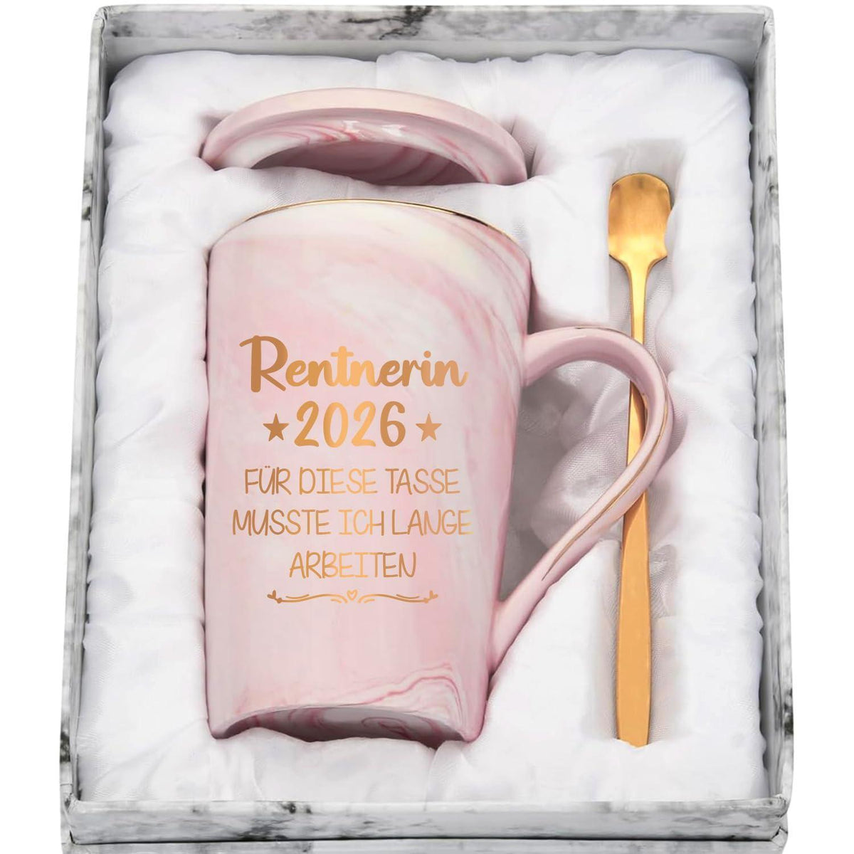 Rentnerin 2026 Tasse - Ruhestand Geschenk für Frauen Rosa 400ml