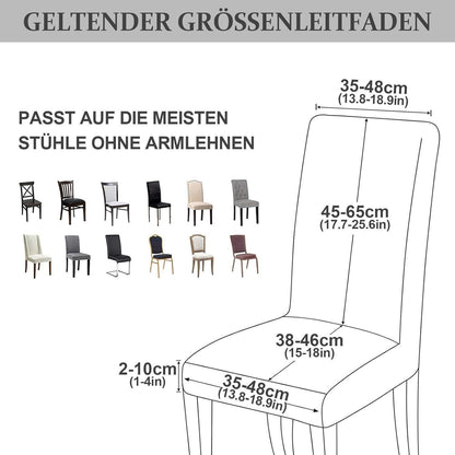 Stuhlhussen Set 6-teilig - Dunkelgrau & Hellgrau