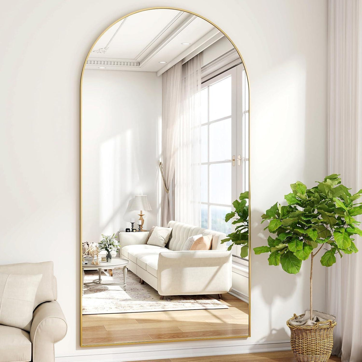 Großer Ganzkörperspiegel 195x95 cm mit Ständer – HD Standspiegel