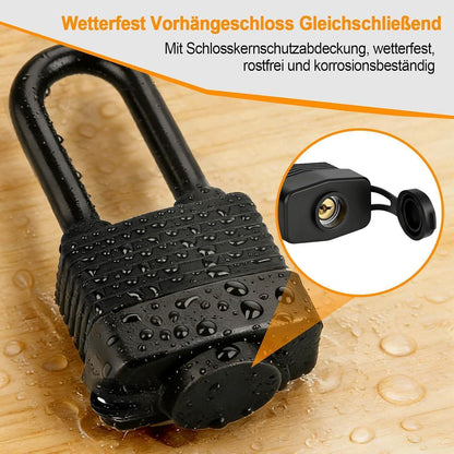 Gleichschließende Vorhängeschlösser Set (2) – Wetterfest & Sicher