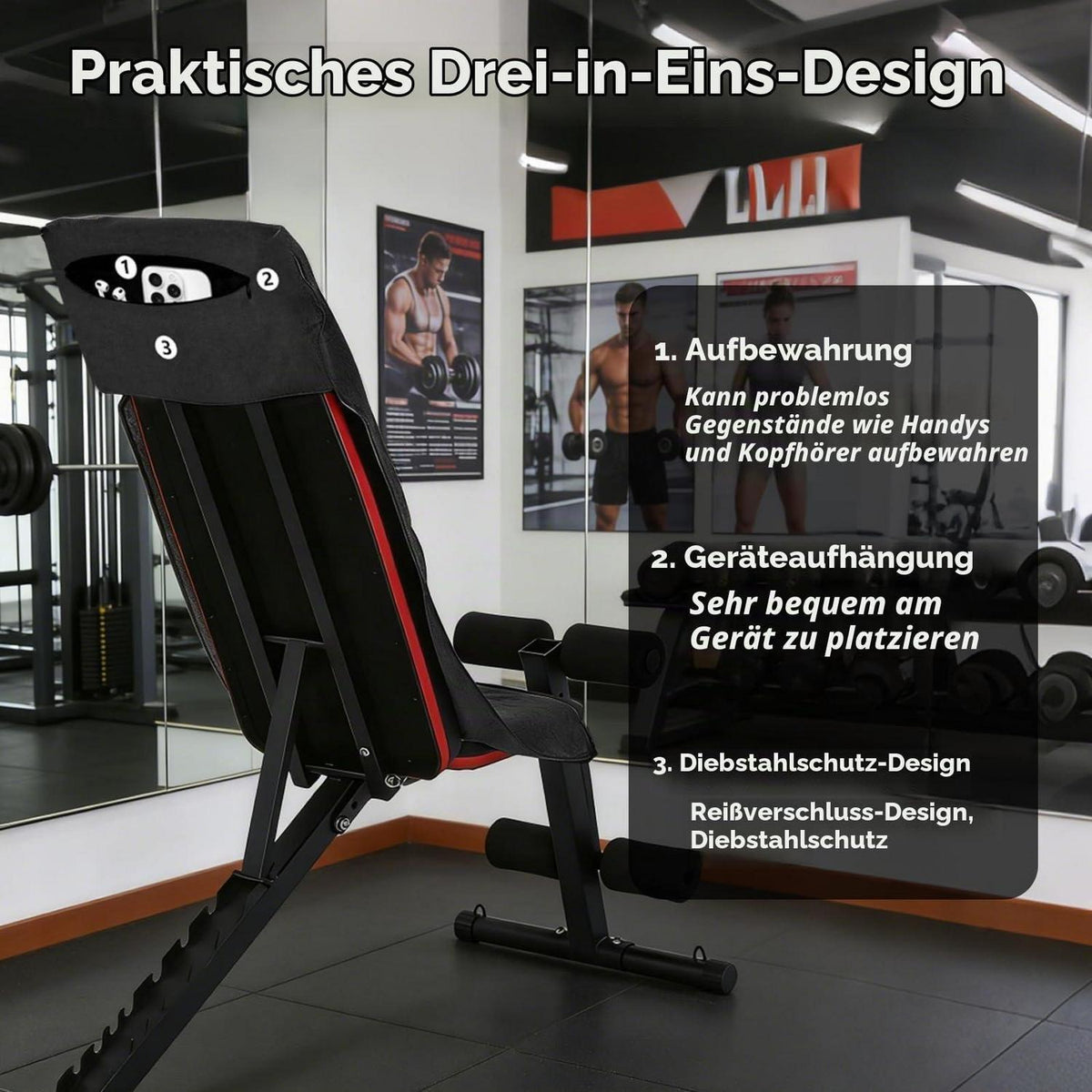 Fitness Handtuch Mikrofaser mit Reißverschlusstasche