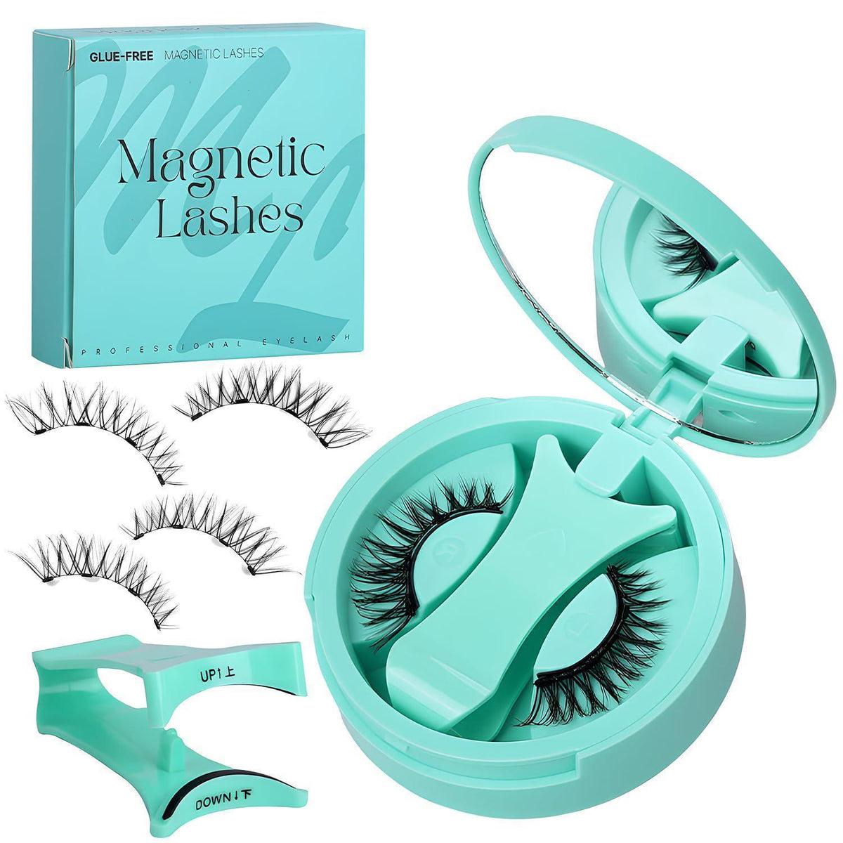 Magnetische Wimpern Set ohne Kleber – Natürlicher Look & Applikator