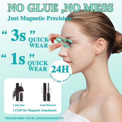 Magnetische Wimpern Set ohne Kleber – Natürlicher Look & Applikator