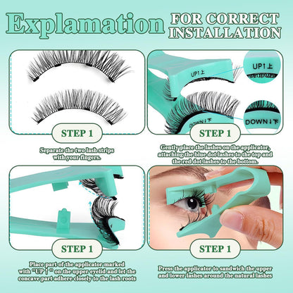 Magnetische Wimpern Set ohne Kleber – Natürlicher Look & Applikator