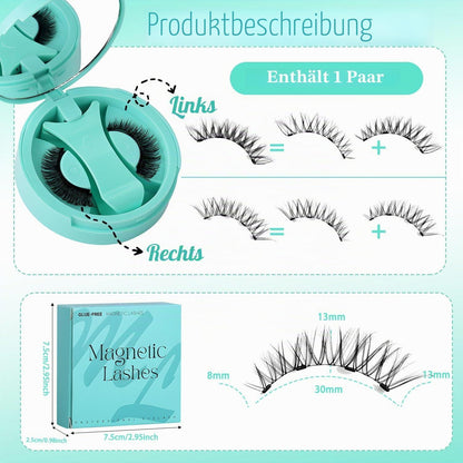 Magnetische Wimpern Set ohne Kleber – Natürlicher Look & Applikator