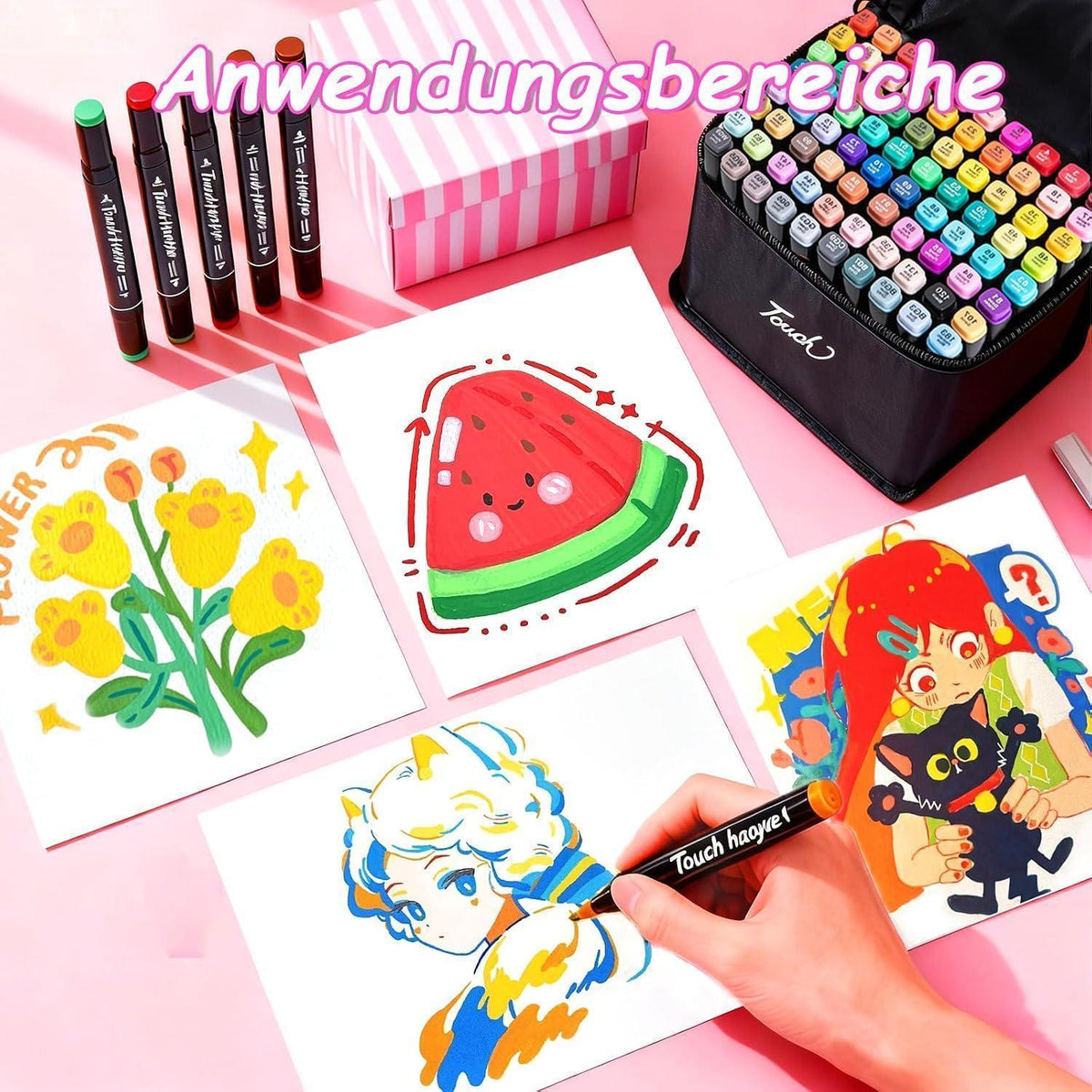 Alkohol Marker Set 60 Farben – Pinselstifte für Illustration & Kunst