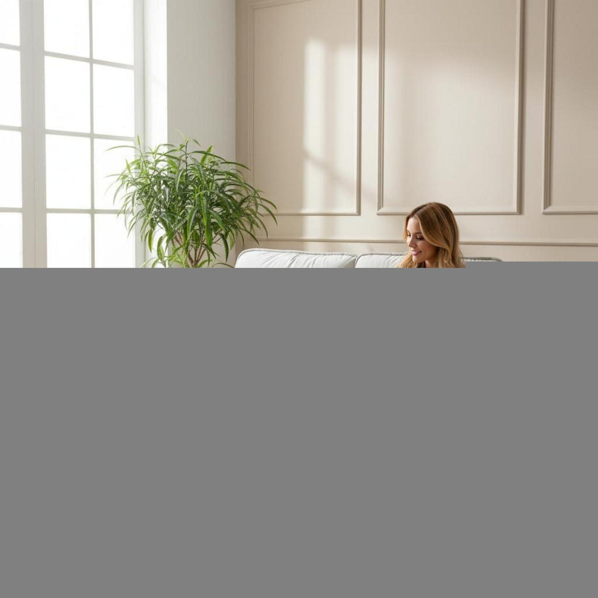 2-Sitzer Couch mit Stauraum & Velvet – Beige