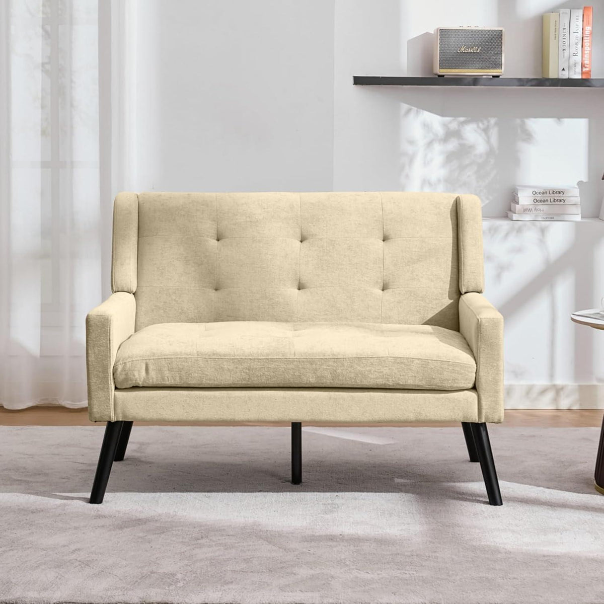 2-teiliges Sessel-Set Beige – Wohnzimmer Lounge-Sofa