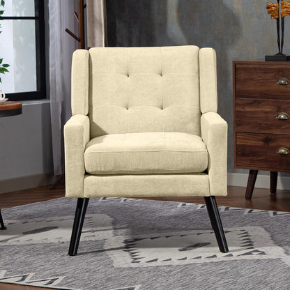 2-teiliges Sessel-Set Beige – Wohnzimmer Lounge-Sofa
