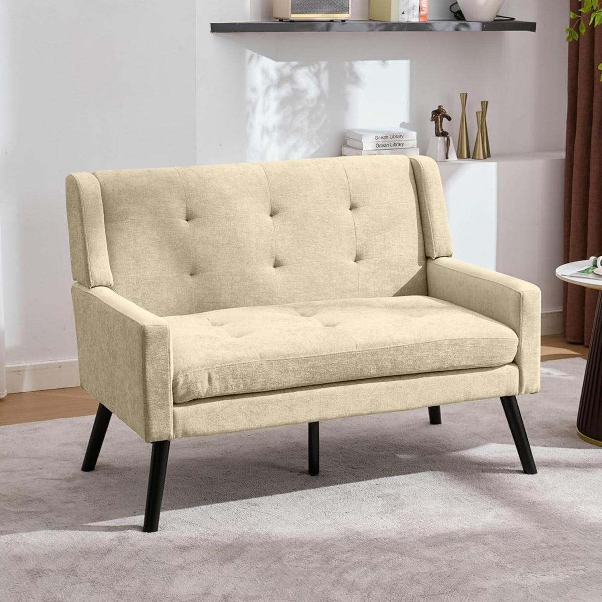 2-teiliges Sessel-Set Beige – Wohnzimmer Lounge-Sofa