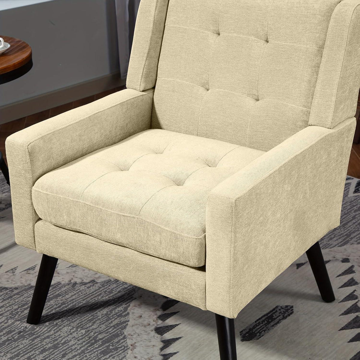 2-teiliges Sessel-Set Beige – Wohnzimmer Lounge-Sofa