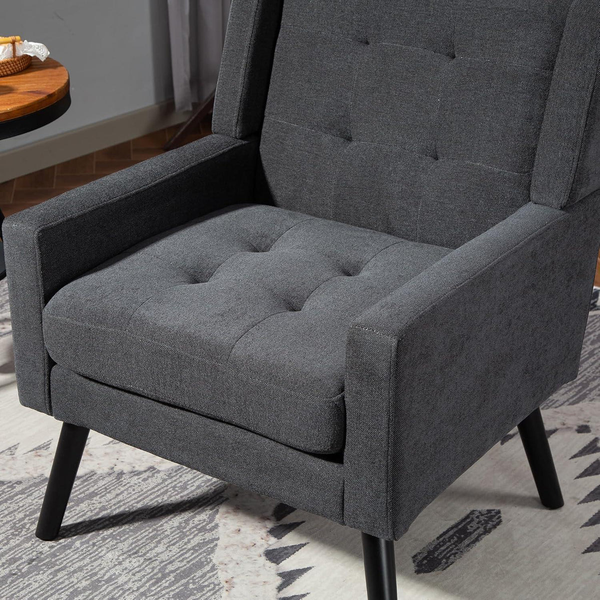 2-teiliges Sessel-Set Dunkelgrau – Wohnzimmer Lounge-Sofa
