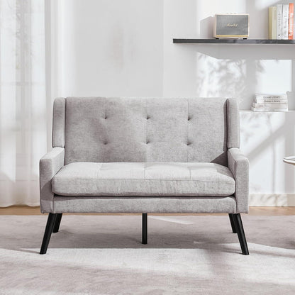 2-teiliges Sessel-Set Hellgrau – Wohnzimmer Lounge-Sofa