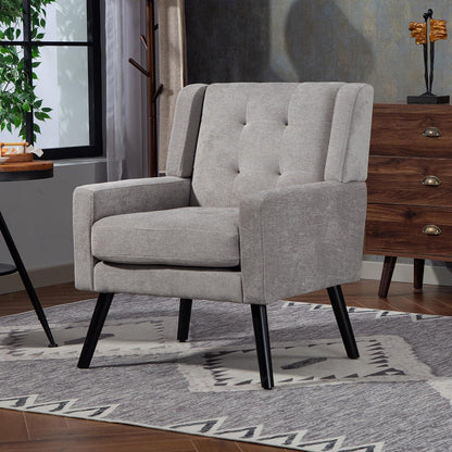 2-teiliges Sessel-Set Hellgrau – Wohnzimmer Lounge-Sofa