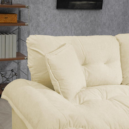 Modernes 2-Sitzer Sofa mit Memory-Schaum & Taschenfedern (Beige)