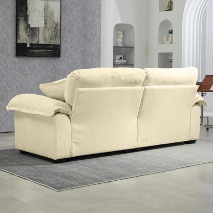 Modernes 2-Sitzer Sofa mit Memory-Schaum & Taschenfedern (Beige)