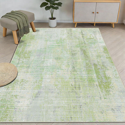 Vintage Teppich Grün 160x200cm - Waschbar & Rutschfest