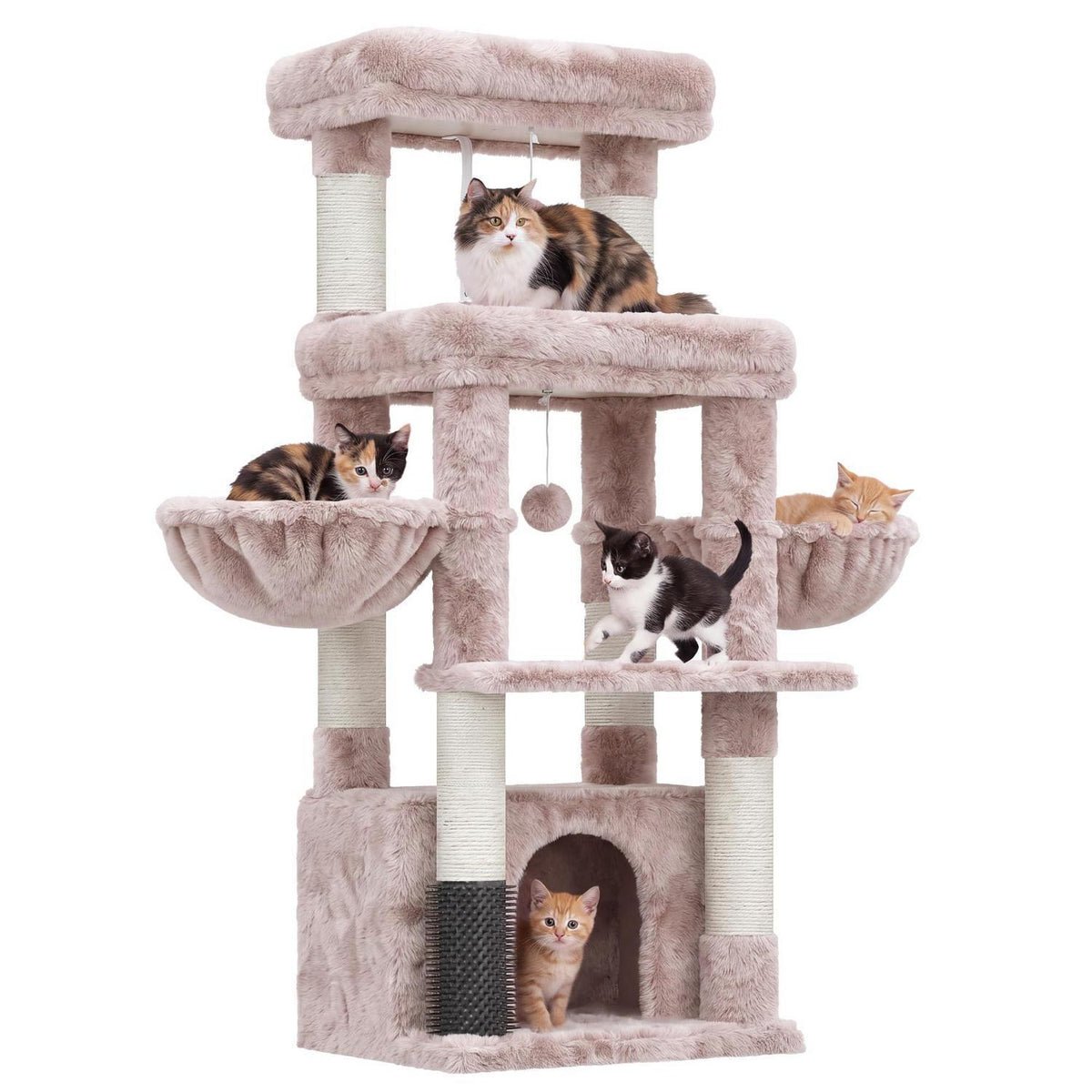 Kratzbaum für große Katzen mit Plattformen & Bürste