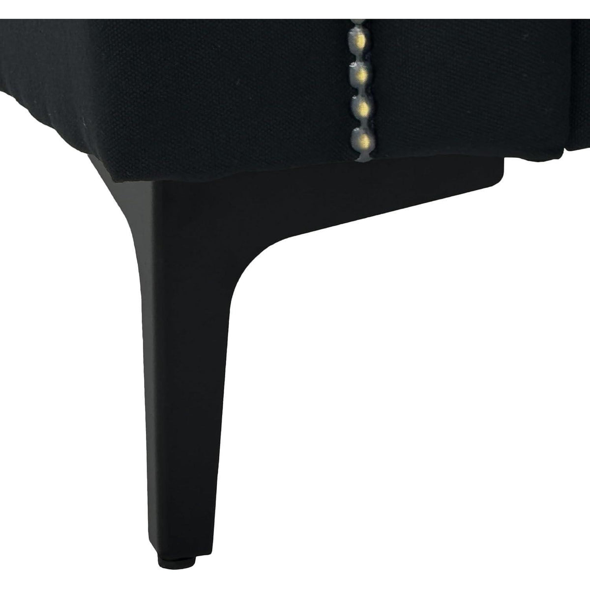 2-Sitzer Sofa Schwarz – Modernes Leinen-Couch für kleine Räume