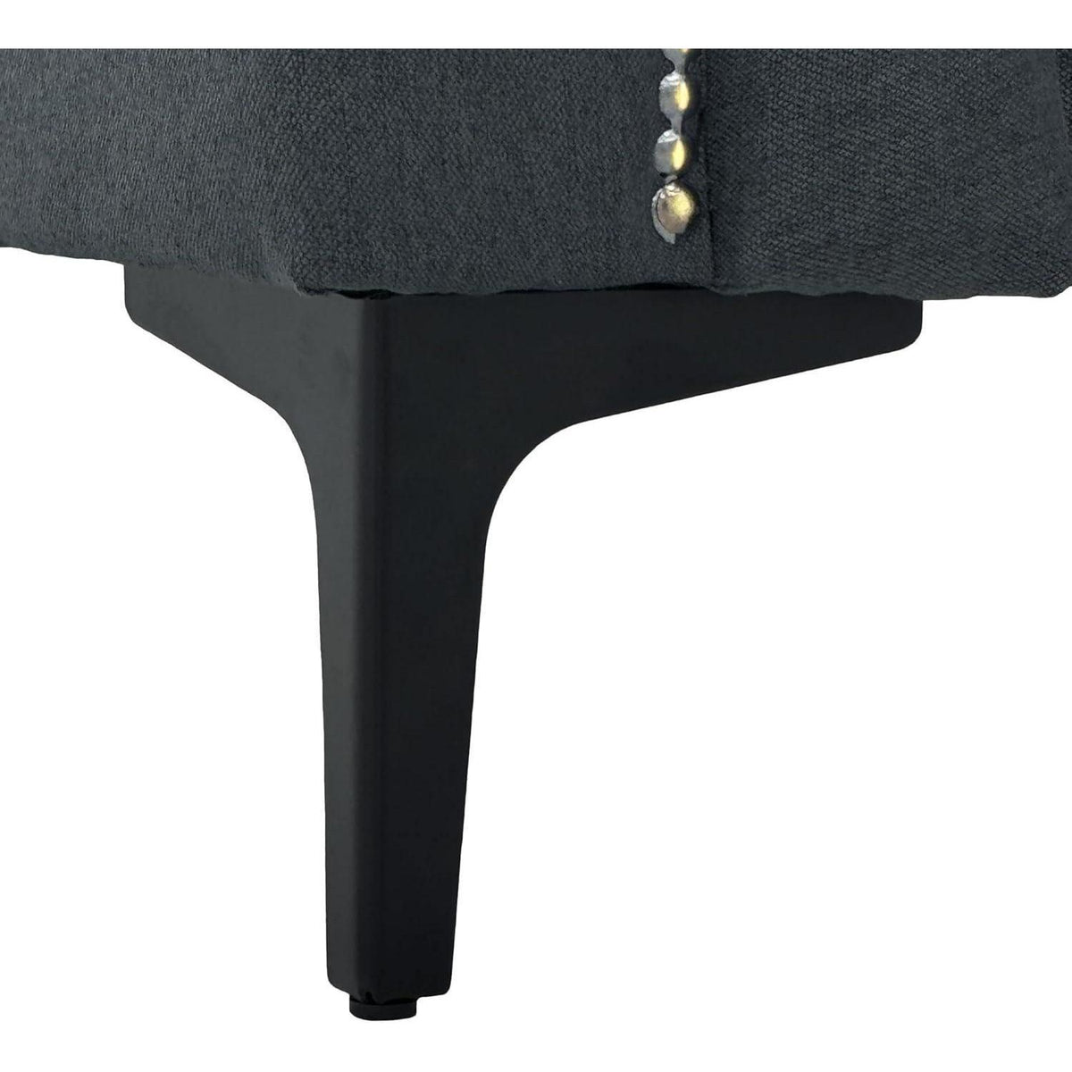 Kompaktes 2-Sitzer Sofa Dunkelgrau – Modernes Leinen Design