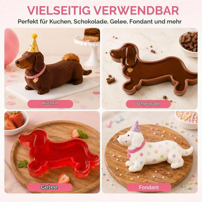 Silikon Backform Dackel – Motiv für Kuchen, Geburtstag & Party