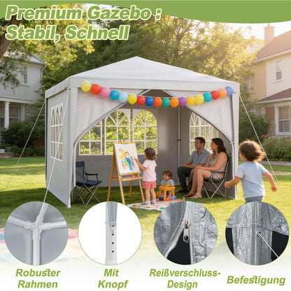 Wasserdichter Faltpavillon 3x6m – Partyzelt für Garten & Events