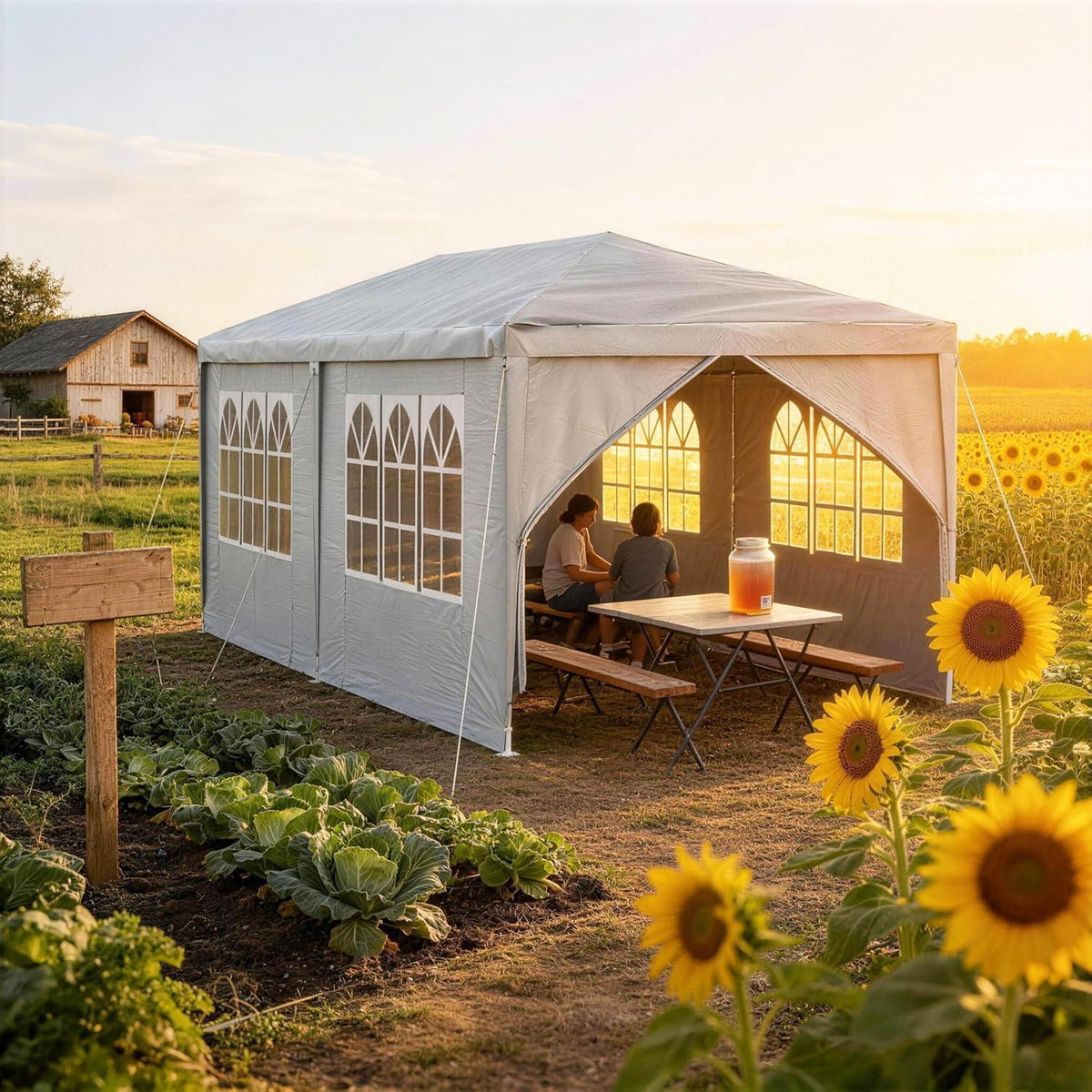 Party Zelt 3x6m – Wasserdicht & Robust für Garten & Camping
